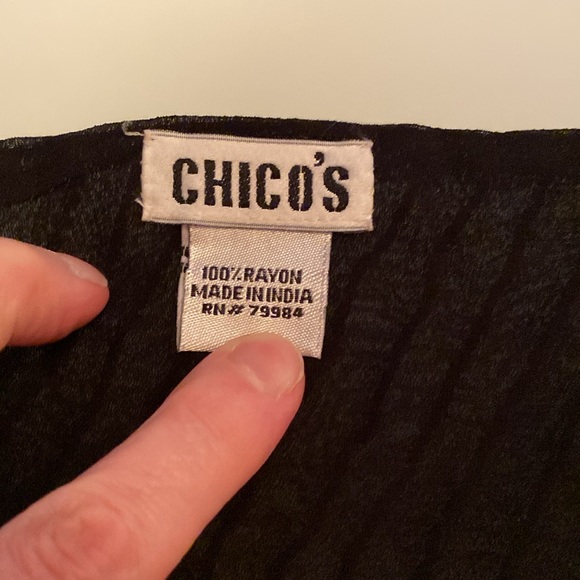 Chico’s beaded black scarf - Picture 3 of 5